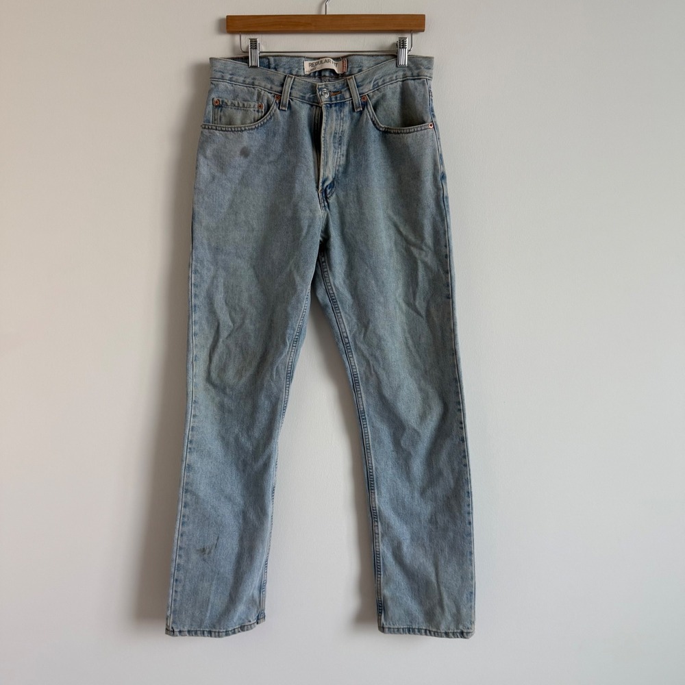Vintage Levi's 505 Medium Wash Distressed Jeans Size 31 - Picture 1 of 10